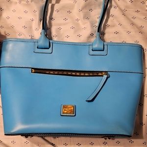 Dooney and Bourke Beacon zip tote pale blue